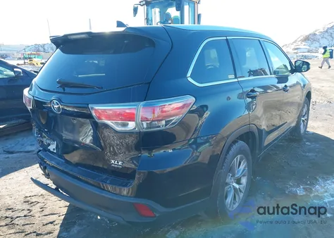 2015 Toyota Highlander Xle V6 из США, поврежденный, VIN 5TDJKRFH6FS156484